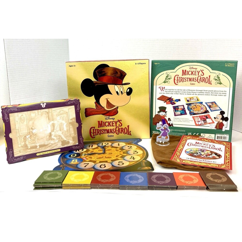 Disney Mickey's Christmas Carol Holiday Xmas Game, 2-4 Players, 100% Complete